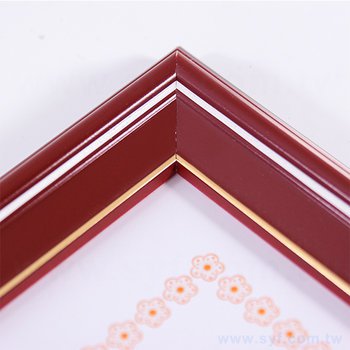 獎狀框-學校獎狀證書木框製作-705紅色PVC證書框_2