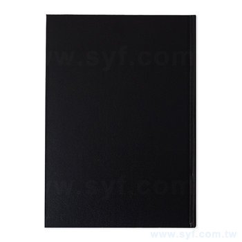 筆記本-尺寸25K黑色柔紋皮精裝-封面燙印+內頁模造紙-客製化記事本_1