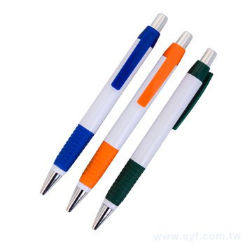 廣告筆-按壓式白管亮彩廣告筆-單色原子筆-採購訂製贈品筆_1