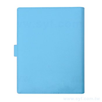 25K簡約十字紋工商日誌-Tiffany藍綠色磁扣活頁筆記本-可訂製內頁及客製化加印LOGO_1