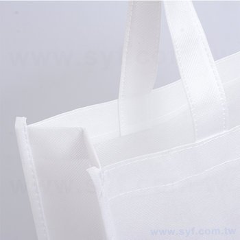 不織布手提立體袋-厚度80G-尺寸W28xH36xD9cm-雙面雙色可客製化印刷_3