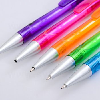 廣告筆-彩色半透單色原子筆-五款筆桿可選禮品-工廠客製化印刷贈品筆_2