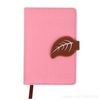 粉色工商日誌-包扣式精裝筆記本-可訂製內頁及客製化加印LOGO_0