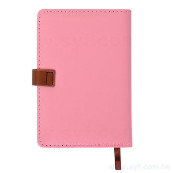 粉色工商日誌-包扣式精裝筆記本-可訂製內頁及客製化加印LOGO_1