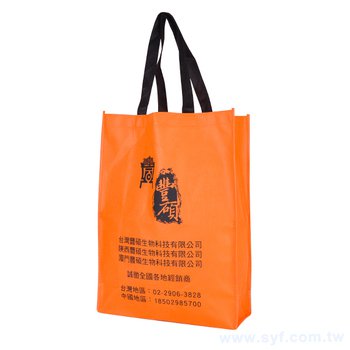 不織布環保購物袋-厚度80G-尺寸W34xH44xD14cm-雙面單色可客製化印刷_1
