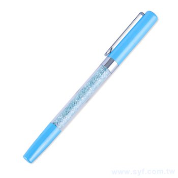 廣告水晶金屬筆-開蓋式白桿原子筆_0
