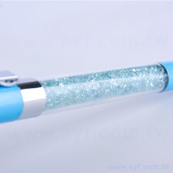 廣告水晶金屬筆-開蓋式白桿原子筆_2