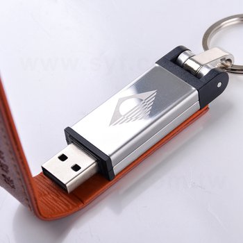 皮製隨身碟-鑰匙圈禮贈品USB-金屬環皮革材質隨身碟-客製隨身碟容量-採購訂製印刷推薦禮品_11
