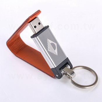 皮製隨身碟-鑰匙圈禮贈品USB-金屬環皮革材質隨身碟-客製隨身碟容量-採購訂製印刷推薦禮品_12