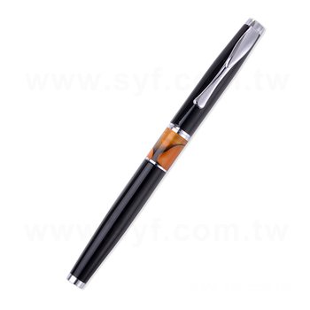 廣告金屬中性筆-開蓋式亮黑筆桿贈品筆-採購批發製作贈品筆_0