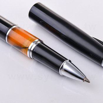 廣告金屬中性筆-開蓋式亮黑筆桿贈品筆-採購批發製作贈品筆_1