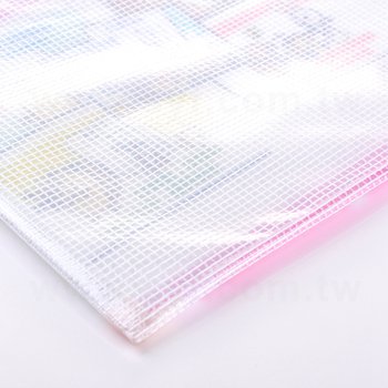 單層拉鍊袋-PVC網格拉鍊材質W34xH24cm-單面彩印-可印刷logo_2