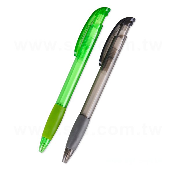 廣告筆-造型防滑白透明桿單色原子筆_2