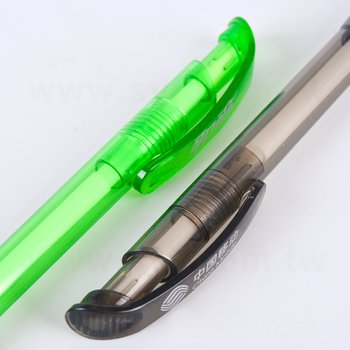廣告筆-造型防滑白透明桿單色原子筆-二款筆桿可選-工廠客製化印刷贈品筆_5