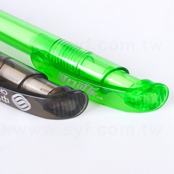 廣告筆-造型防滑白透明桿單色原子筆-二款筆桿可選-工廠客製化印刷贈品筆_6
