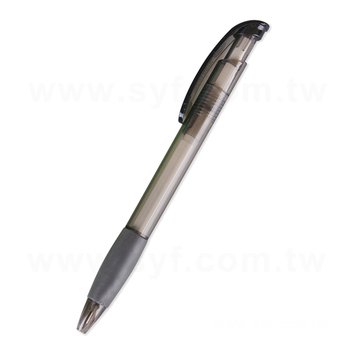 廣告筆-造型防滑白透明桿單色原子筆-二款筆桿可選-工廠客製化印刷贈品筆_0