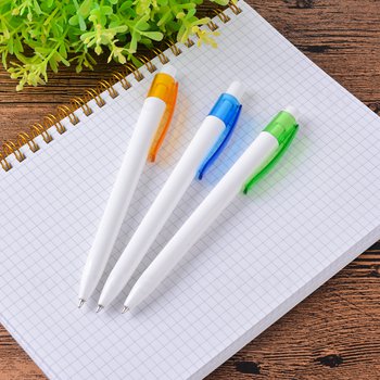 廣告筆-造型白桿單色原子筆-二款筆桿可選-客製化印刷贈品筆_5