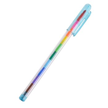色鉛筆-彩虹11色筆芯環保禮品-透明筆管替換式廣告筆_0