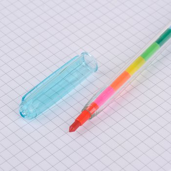 色鉛筆-彩虹11色筆芯環保禮品-透明筆管替換式廣告筆_1