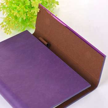48K質感時尚紫工商日誌-三折式磁扣活頁筆記本-可訂製內頁及加印LOGO_4