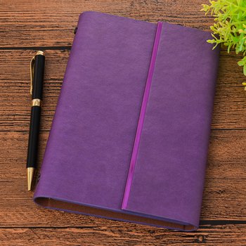 48K質感時尚紫工商日誌-三折式磁扣活頁筆記本-可訂製內頁及加印LOGO_6