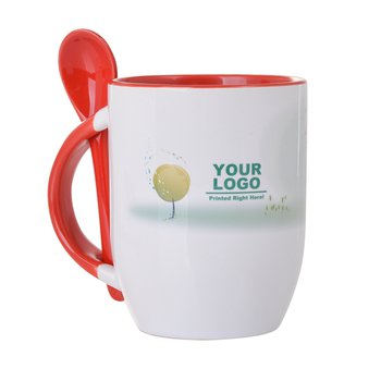 熱轉印內彩插勺馬克杯-8.3x10.5 cm-可客製化印刷企業LOGO或宣傳標語_1