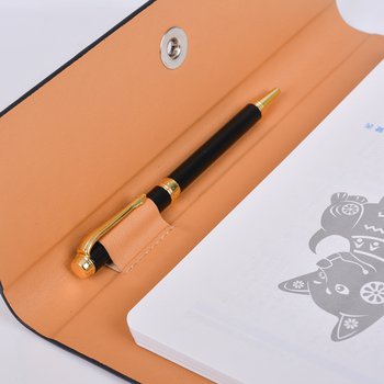 經典時尚工商日誌-25K三折式魚眼扣活頁筆記本-可訂製內頁及客製化加印LOGO_6