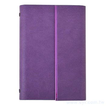 48K質感時尚紫工商日誌-三折式磁扣活頁筆記本-可訂製內頁及加印LOGO_0