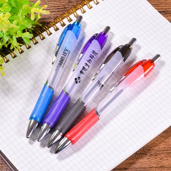 廣告筆-單色按壓式金屬夾牛奶管中油筆-單色原子筆-採購訂製贈品筆_5