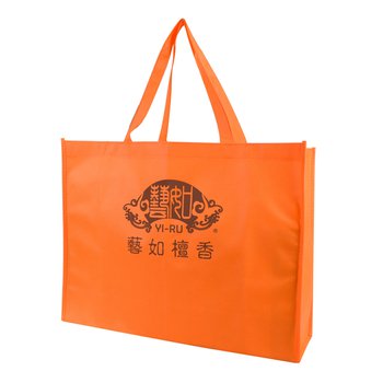 不織布環保購物袋-厚度80G-W46xH35xD15cm-單面單色印刷-推薦_0