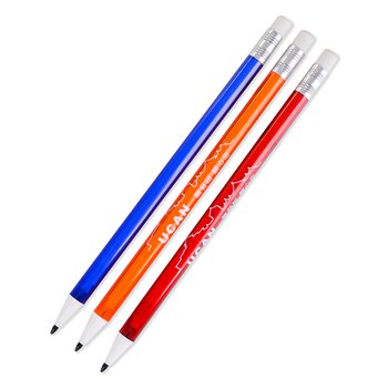 半透明管自動筆-附橡皮擦頭自動鉛筆-客製印刷贈品筆_0