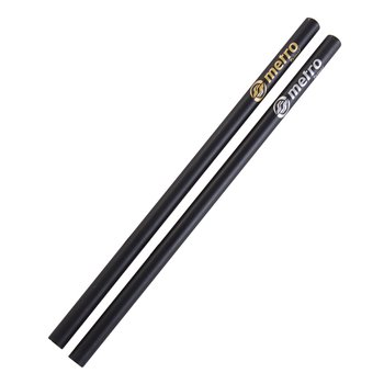 原木鉛筆-消光黑筆桿-圓形塗頭單色廣告筆_8