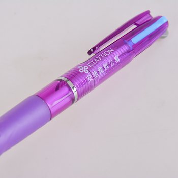 多色廣告筆-半透明筆管三色筆芯商務禮品-多色原子筆-採購客製印刷贈品筆_1
