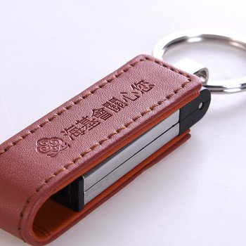 皮製隨身碟-鑰匙圈禮贈品USB-金屬環皮革材質隨身碟-客製隨身碟容量-採購訂製印刷推薦禮品_14