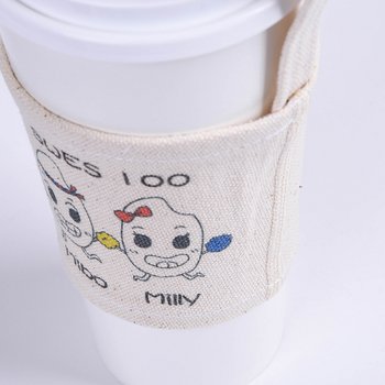 飲料杯套-原色帆布飲料杯套-可客製化印刷LOGO_5