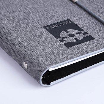 25K時尚壓紋工商日誌-三折式金屬扣活頁筆記本-可訂製內頁及客製化加印LOGO_4