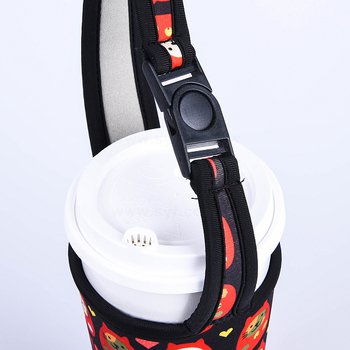 杯套-輕巧方便攜帶手提飲料潛水布杯套-可客製化印刷企業LOGO或宣傳標語_2
