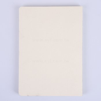 筆記本-尺寸25K裸背穿線精裝-封面白色麻絲紙燙印-客製化記事本-推薦款_1