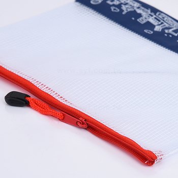 單層拉鍊袋-牛津布加PVC網格W24xH18cm-雙色單面印刷-可印刷logo_5
