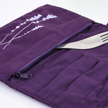 不鏽鋼餐具3件組-筷.叉.匙(魚尾型款)-附綁帶布套收納袋_5