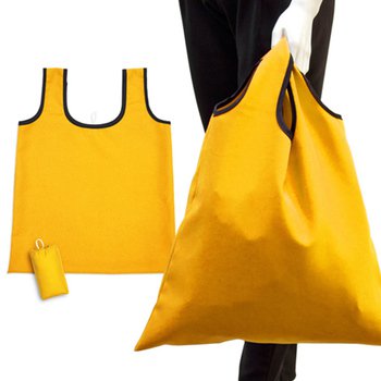 手提摺疊環保袋-150D斜紋布/可選色-單面單色印刷購物袋(附小收納袋)_0