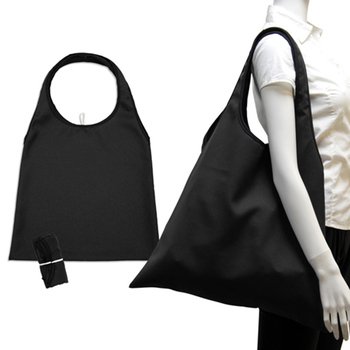肩揹摺疊環保袋- 150D斜紋布/可選色-單面單色印刷購物袋_4