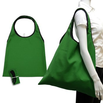 肩揹摺疊環保袋- 150D斜紋布/可選色-單面單色印刷購物袋_5