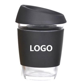 350ml矽膠玻璃咖啡杯-可客製化印刷企業LOGO或宣傳標語_0
