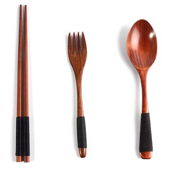 木製餐具3件組-筷.叉.匙-附布套收納袋_2