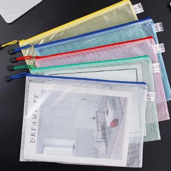 PVC網格透明文件袋-A4-可加印LOGO客製化印刷_0