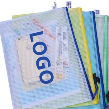 PVC網格透明文件袋-A4-可加印LOGO客製化印刷_2