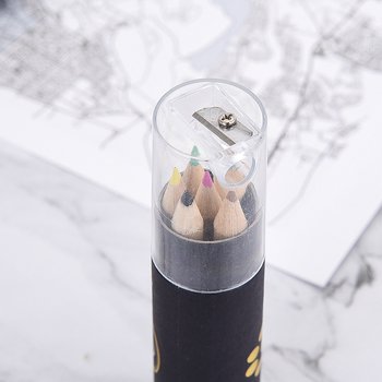 6色色鉛筆-紙圓筒廣告單色印刷禮品-環保廣告筆-客製印刷贈品筆_5