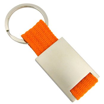 鋅合金鑰匙圈-鋅4.1x2.8cm短編織帶/可選色-雷雕印刷_1