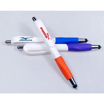 觸控筆-2合一按壓式塑膠廣告圓珠觸控筆_1